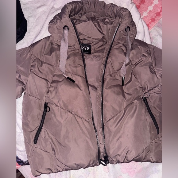 Zara Water Repellent Hooded Jacket Mauve - Picture 3 of 13